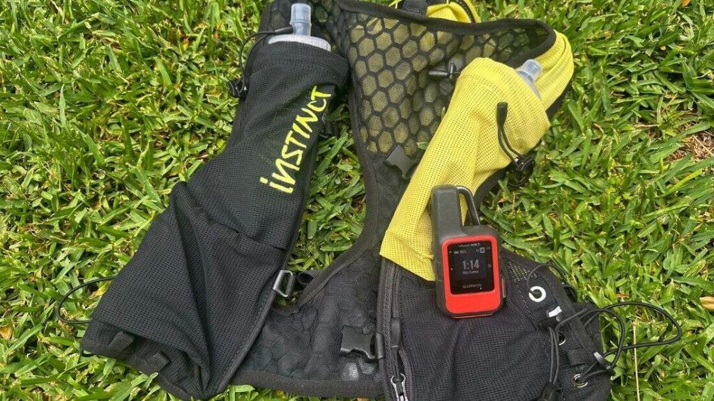 Adventure safety, a running vest and Garmin Inreach.